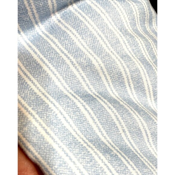 Queen Laura Ashley Blue Stripe Sheet Set 1 Fitted 1 Flat Farmhouse Country Poly - Picture 1 of 5